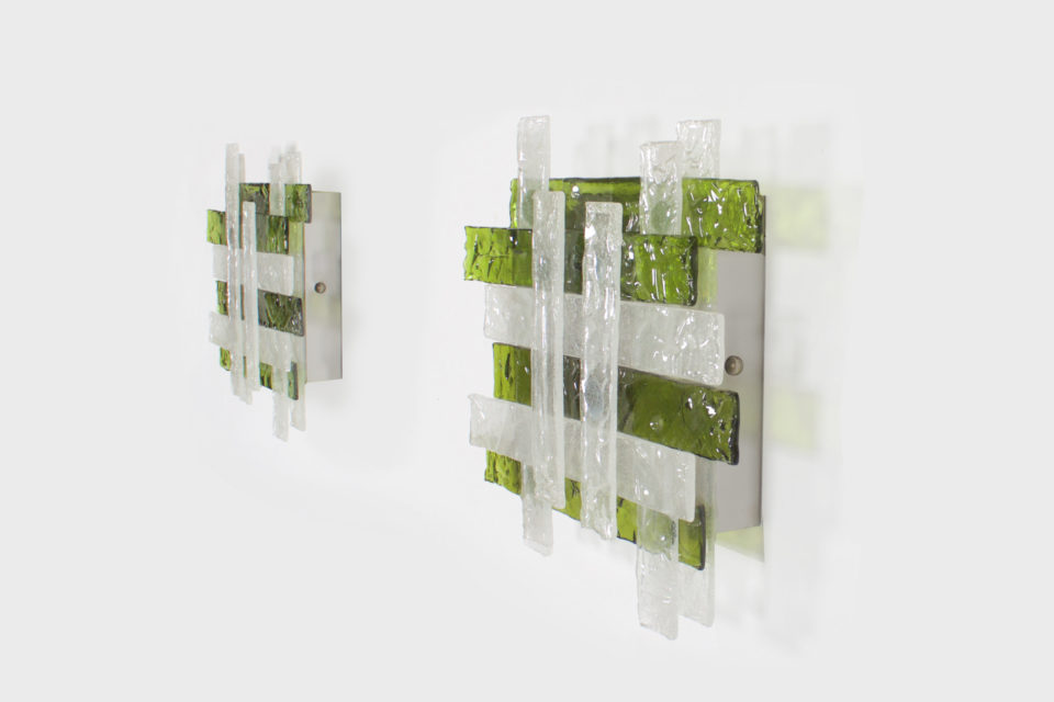 Set of Large Murano Glass Sconces by Poliarte