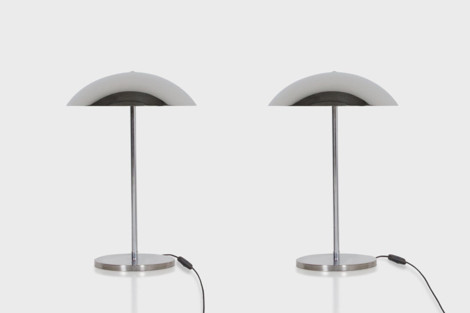 Pair of Elegant Bauhaus Table Lamps by Lumess