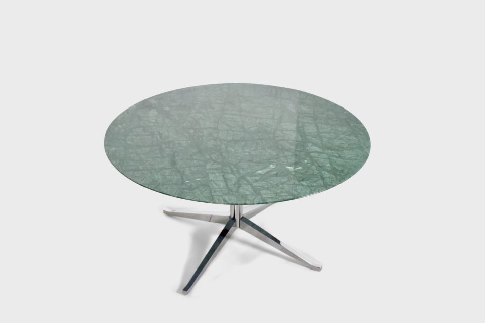 Beautiful Florence Knoll Green Marble Dining Table for Knoll International, 1961