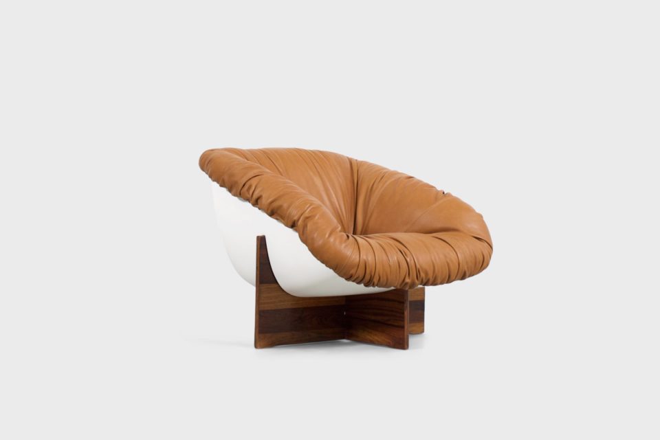 Brazilian Percival Lafer MP-61 Chair in Rosewood and Fiberglass, 1970s