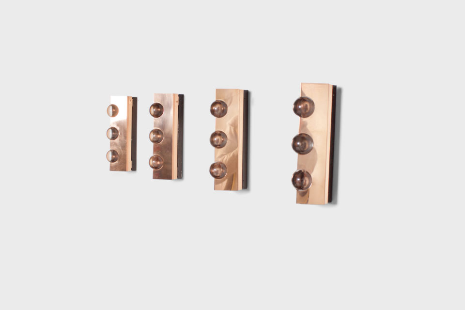 Four Copper Sconces by Verner Schou for Coronell Elektro