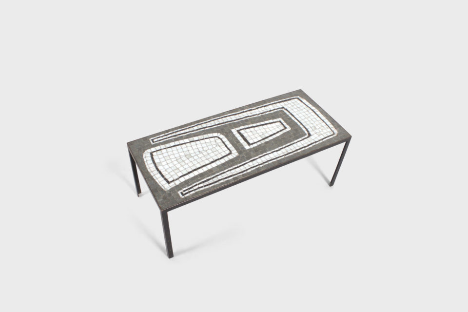 French Ceramic Mosaic Tile Coffee Table
