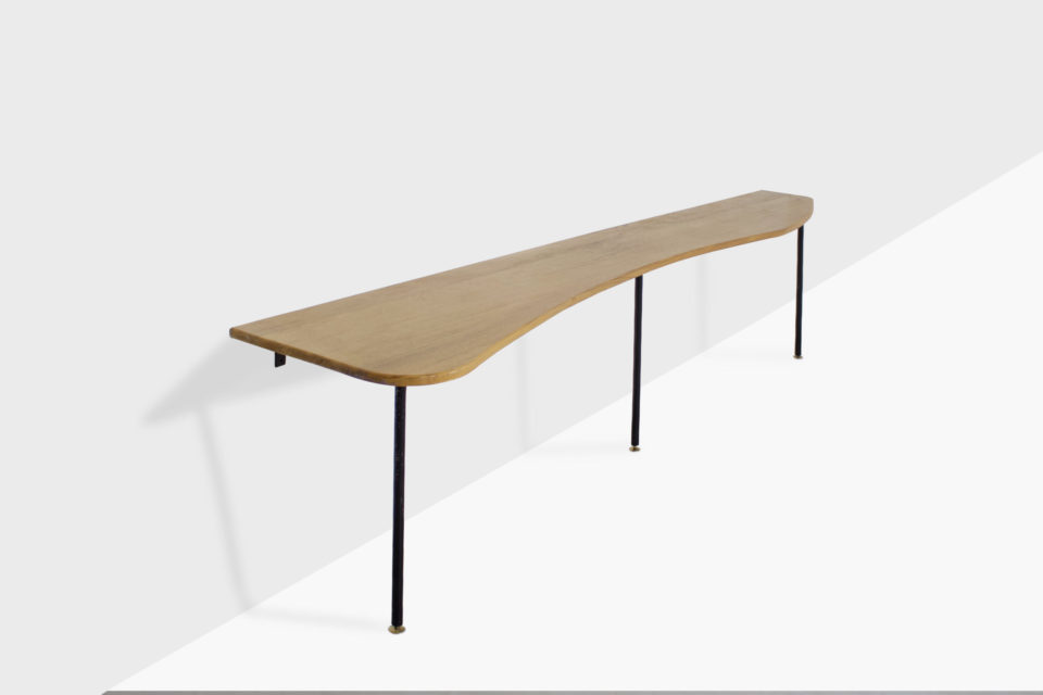 Huge French Solid Oak Console or Bar Table