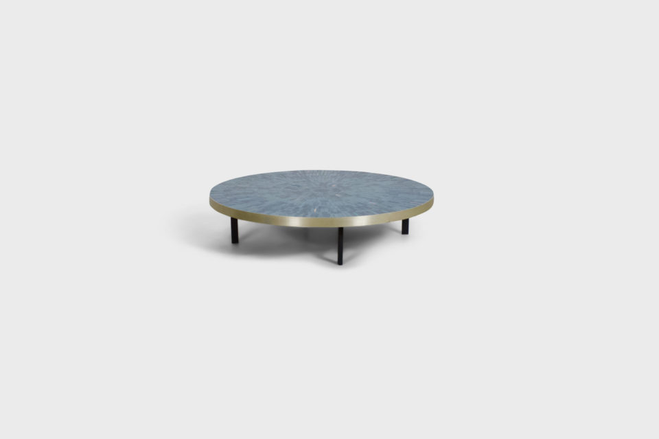 Impressive Round Mosaic Tile Coffee Table by Berthold Müller, 1960s