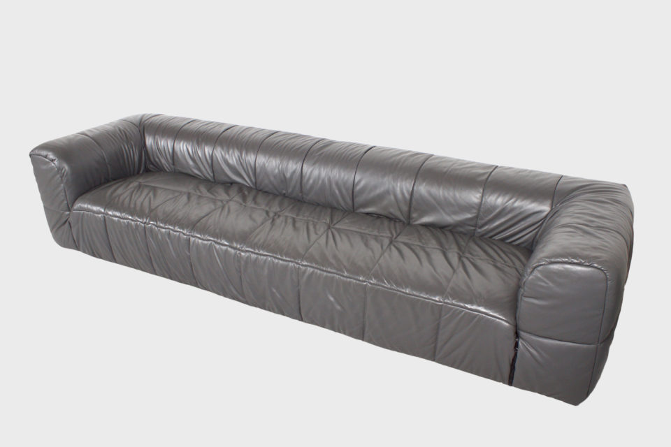 Large Leather ‘Strips’ Sofa by Cini Boeri for Arflex