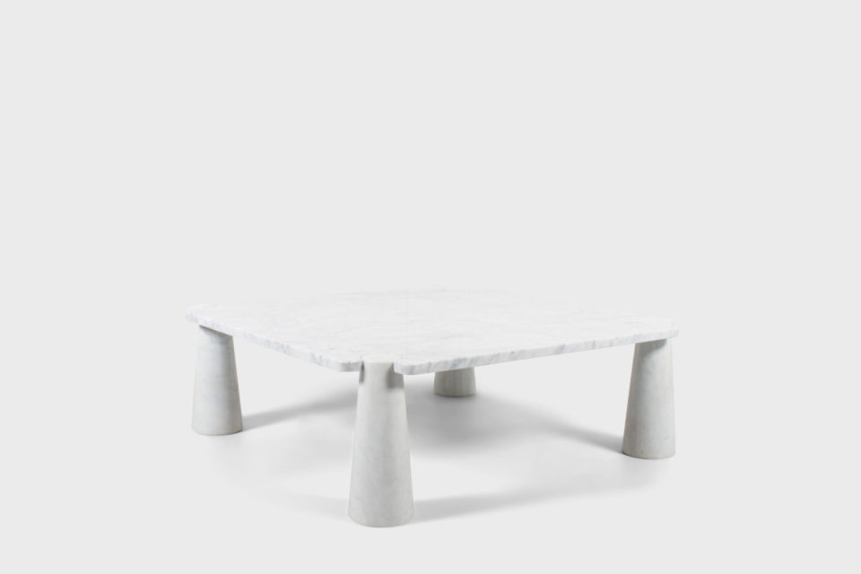 Large Angelo Mangiarotti ‘Eros’ Coffee Table for Skipper, Carrara Marble