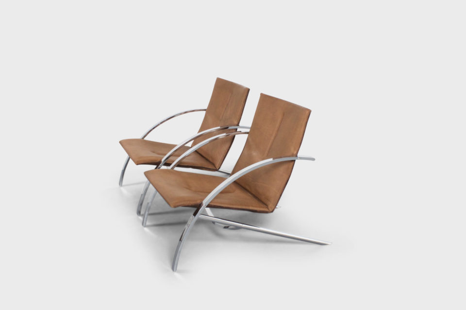 Set of Paul Tuttle ‘Arco’ Lounge Chairs for Strässle