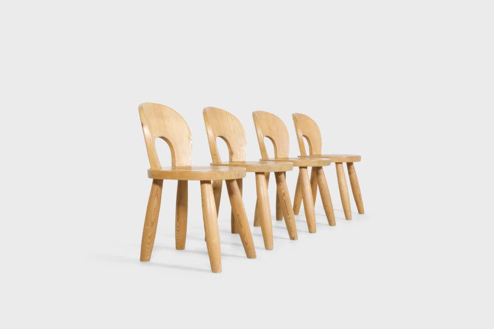 Solid Pine Chairs by Gebrüder Thonet Vienna