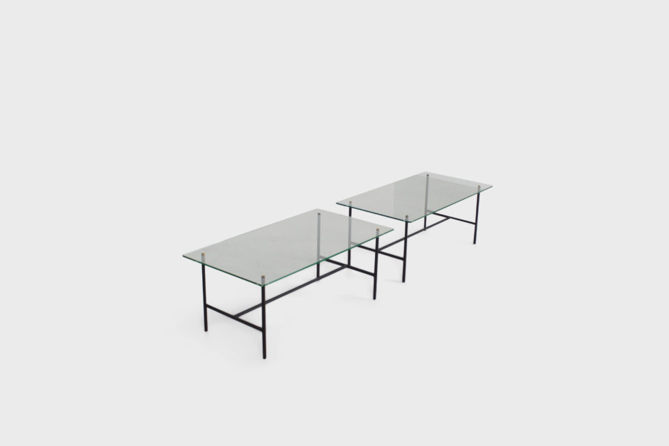 Mid-Century Metal and Glass Tables by Pierre Guariche