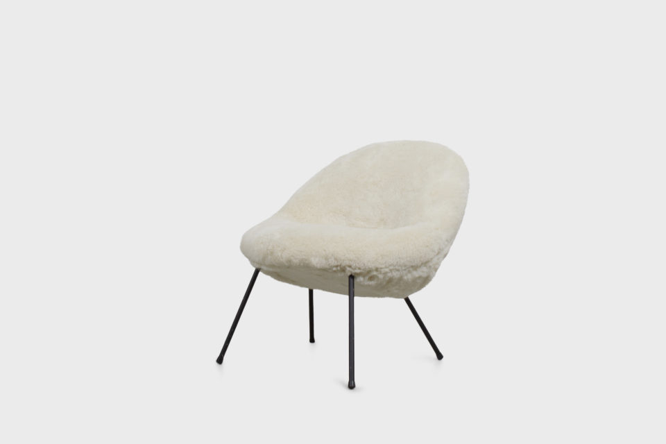 Organic Lounge Chair by Fritz Neth in a Wool Fabric