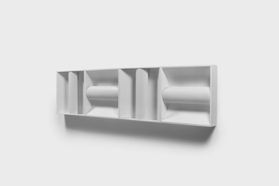 Large Square Wall Lights by Staff Leuchten in White Lacquered Metal