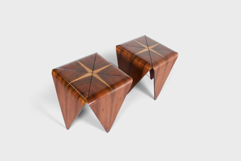 Set of Two Jorge Zalszupin Petalas Side Tables by L’Atelier, Brazil, 1959