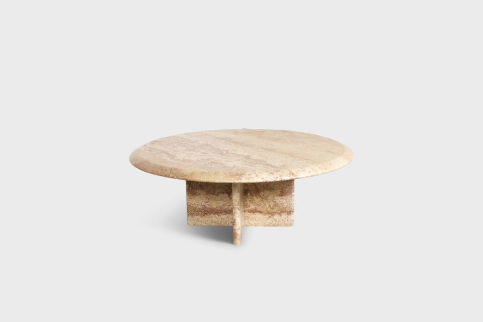 Round Travertine Up&Up Coffee Table