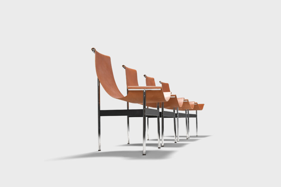 Katavolos, Kelley and Littell T-Chairs Cognac Leather