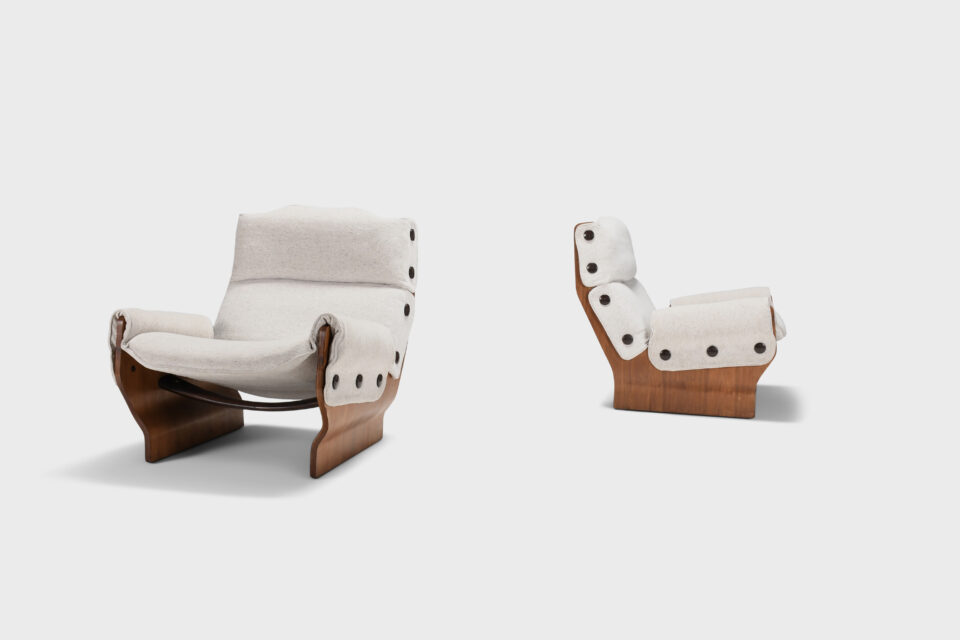 Set of P110 ‘Canada’ Lounge Chairs by Osvaldo Borsani for Tecno