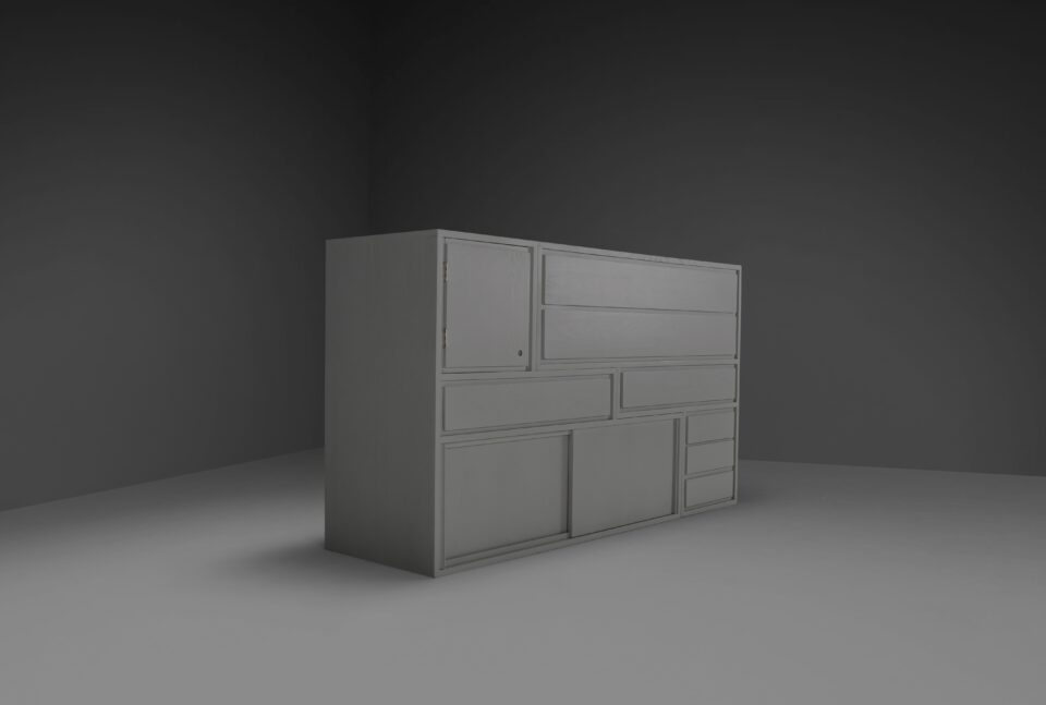 Rare ‘Kaidan’ Cabinet by Kazuhide Takahama for Gavina