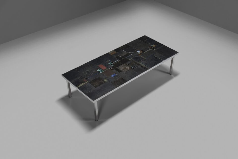 Pia Manu Table for Amphora, slate Mosaic