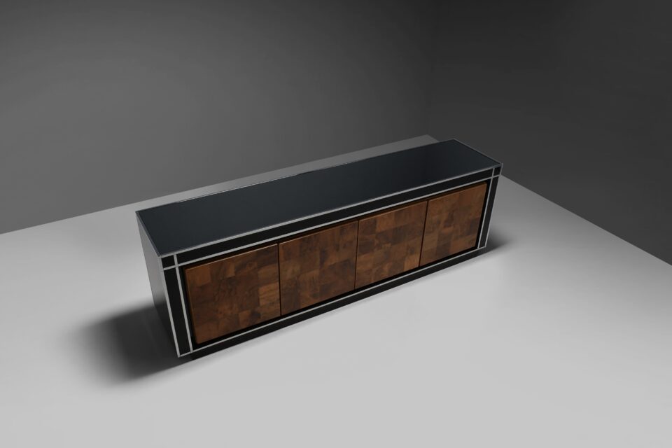 Impressive Sideboard by Willy Rizzo for Mario Sabot